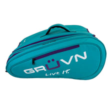 Load image into Gallery viewer, GRUVN Court backpack pickleball bag racquet bag teal blue purple
