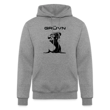 Load image into Gallery viewer, GRÜVN "Seal in Shades" Champion Unisex Powerblend Hoodie - Black logo (6 Colors) - heather gray