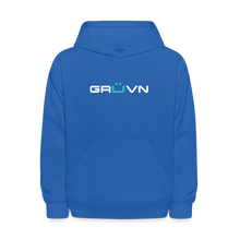 Load image into Gallery viewer, GRÜVN  Kids' Hoodie - White & Blue Logo (7 colors) - royal blue