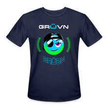Load image into Gallery viewer, BRÜZN Men’s Moisture Wicking Performance T-Shirt - Blue and Green Logo (4 Colors) - navy