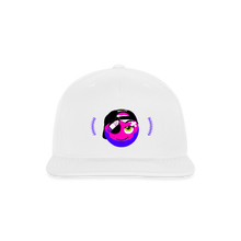 Load image into Gallery viewer, BRUZN Snapback Cap - Purple logo Purple stitches (4 hat colors) - white