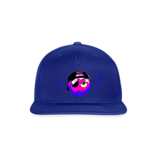 Load image into Gallery viewer, BRUZN Snapback Cap - Purple logo Purple stitches (4 hat colors) - royal blue
