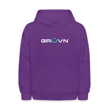 Load image into Gallery viewer, GRÜVN  Kids' Hoodie - White & Blue Logo (7 colors) - purple