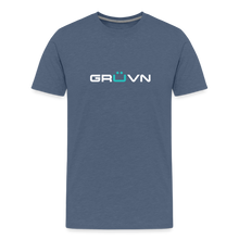 Load image into Gallery viewer, GRÜVN Kids' Premium T-Shirt - White & Blue Logo (12 colors) - heather blue