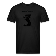 Load image into Gallery viewer, GRÜVN "Seal in Shades" Men's Fitted Cotton/Poly T-Shirt - Black Logo (13 Colors) - black