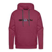 Load image into Gallery viewer, GRÜVN Men’s Premium Hoodie - Black & Blue Logo (8 Colors) - burgundy