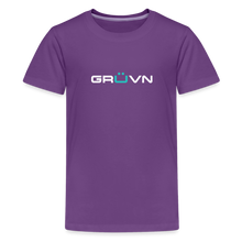 Load image into Gallery viewer, GRÜVN Kids' Premium T-Shirt - White & Blue Logo (12 colors) - purple