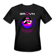 Load image into Gallery viewer, BRÜZN Men’s Moisture Wicking Performance T-Shirt - Pink and Purple Logo (4 Colors) - black