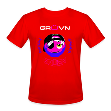 Load image into Gallery viewer, BRÜZN Men’s Moisture Wicking Performance T-Shirt - Pink and Purple Logo (4 Colors) - red