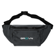 Load image into Gallery viewer, GRÜVN Large Crossbody Hip Bag - White and Blue Logo (3 colors) - charcoal gray