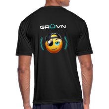 Load image into Gallery viewer, BRÜZN Men’s Moisture Wicking Performance T-Shirt - Yellow Logo (4 Colors) - black