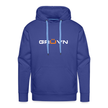 Load image into Gallery viewer, GRÜVN Men’s Premium Hoodie - White & Orange logo (7 Colors) - royal blue
