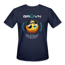 Load image into Gallery viewer, BRÜZN Men’s Moisture Wicking Performance T-Shirt - Yellow Logo (4 Colors) - navy