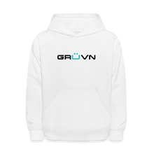 Load image into Gallery viewer, GRÜVN  Kids' Hoodie - Black & Blue Logo (6 colors) - white