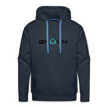 Load image into Gallery viewer, GRÜVN Men’s Premium Hoodie - Black & Blue Logo (8 Colors) - navy
