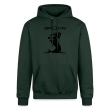 Load image into Gallery viewer, GRÜVN "Seal in Shades" Champion Unisex Powerblend Hoodie - Black logo (6 Colors) - Dark Green