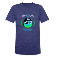 Load image into Gallery viewer, BRUZN Unisex Tri-Blend T-Shirt - Blue logo (3 shirt colors) - heather indigo