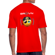 Load image into Gallery viewer, BRÜZN Men’s Moisture Wicking Performance T-Shirt - Yellow Logo (4 Colors) - red