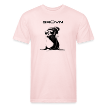 Load image into Gallery viewer, GRÜVN "Seal in Shades" Men's Fitted Cotton/Poly T-Shirt - Black Logo (13 Colors) - blush pink