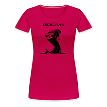 Load image into Gallery viewer, GRÜVN "Seal in Shades" Women’s Premium T-Shirt - Black logo (10 colors) - dark pink