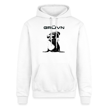 Load image into Gallery viewer, GRÜVN "Seal in Shades" Champion Unisex Powerblend Hoodie - Black logo (6 Colors) - white