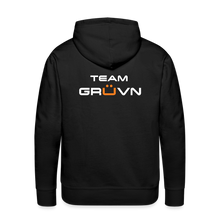 Load image into Gallery viewer, GRÜVN Men’s Premium Hoodie - TEAM GRUVN on back - White & Orange logo (7 Colors) - black