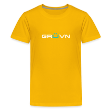 Load image into Gallery viewer, GRÜVN Kids' Premium T-Shirt - White & Blue Logo (12 colors) - sun yellow