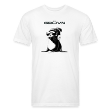 Load image into Gallery viewer, GRÜVN "Seal in Shades" Men's Fitted Cotton/Poly T-Shirt - Black Logo (13 Colors) - white