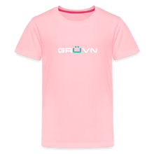 Load image into Gallery viewer, GRÜVN Kids' Premium T-Shirt - White & Blue Logo (12 colors) - pink