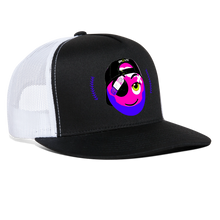Load image into Gallery viewer, BRUZN Trucker Hat - Purple logo Purple stitches (3 hat colors) - black/white
