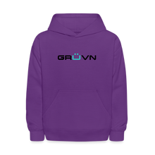 Load image into Gallery viewer, GRÜVN  Kids' Hoodie - Black & Blue Logo (6 colors) - purple