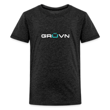 Load image into Gallery viewer, GRÜVN Kids' Premium T-Shirt - White & Blue Logo (12 colors) - charcoal grey