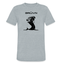 Load image into Gallery viewer, GRÜVN "Seal in Shades' Unisex Tri-Blend T-Shirt - Black Logo (5 Colors) - heather grey