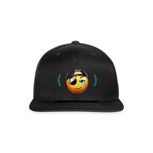 Load image into Gallery viewer, BRUZN Snapback Cap - Yellow logo Blue stitches (4 hat colors) - black