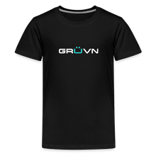 Load image into Gallery viewer, GRÜVN Kids' Premium T-Shirt - White & Blue Logo (12 colors) - black