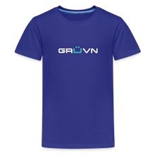 Load image into Gallery viewer, GRÜVN Kids' Premium T-Shirt - White & Blue Logo (12 colors) - royal blue