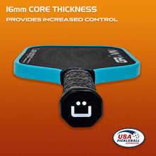 Load image into Gallery viewer, GRUVN CRUZN-16X pickleball paddle carbon fiber elongated blue 16mm