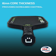 Load image into Gallery viewer, GRUVN CRUZN-16X pickleball paddle carbon fiber green 16mm