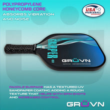 Load image into Gallery viewer, GRUVN GRIPPER-16V pickleball paddle graphite wide body short handle