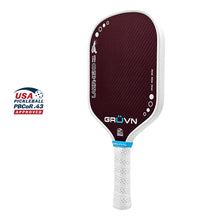 Load image into Gallery viewer, GRUVN LAZR-16HD Full Foam pickleball paddle kevlar-carbon fiber hybrid shape red