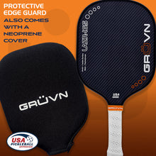 Load image into Gallery viewer, GRUVN LAZR-16S Kevlar carbon fiber pickleball paddles blue standard wide body 16mm