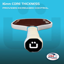 Load image into Gallery viewer, GRUVN LAZR-16S Kevlar carbon fiber pickleball paddles red standard wide body 16mm