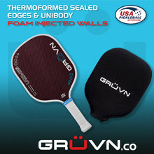 Load image into Gallery viewer, GRUVN LAZR-16S Kevlar carbon fiber pickleball paddles red standard wide body 16mm