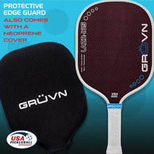 Load image into Gallery viewer, GRUVN LAZR-16S Kevlar carbon fiber pickleball paddles red standard wide body 16mm
