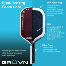 Load image into Gallery viewer, GRUVN LAZR-16X Full Foam pickleball paddle dual density core sandwich core