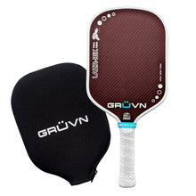 Load image into Gallery viewer, GRUVN LAZR-16X Full Foam pickleball paddle Kevlar-carbon fiber elongated red