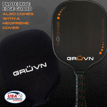 Load image into Gallery viewer, MÜVN-13S Pickleball Paddle - Orange with Black Edge Guard