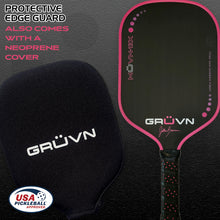 Load image into Gallery viewer, GRUVN MUVN-13X Jill Braverman Jilly B thermoformed carbon fiber pickleball paddle  pink
