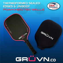 Load image into Gallery viewer, GRUVN MUVN-13X Jill Braverman JillyB thermoformed carbon fiber pickleball paddle pink