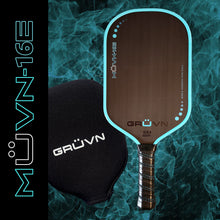Load image into Gallery viewer, GRUVN MUVN-16E thermoformed pickleball paddle blue elongated short handle
